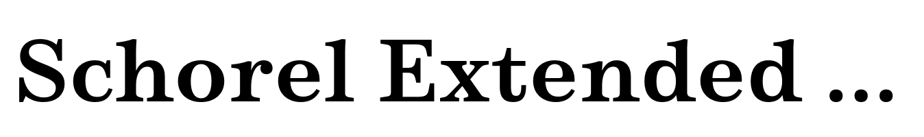 Schorel Extended Ex Bold